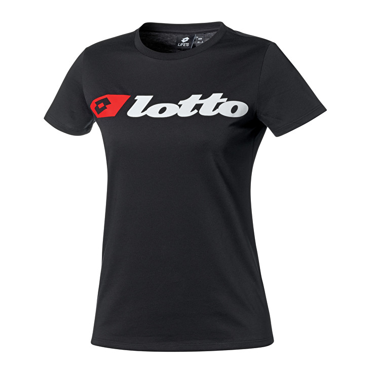 Lotto Women's Athletica Due Logo T-Shirts Black Canada ( TSCW-63542 )